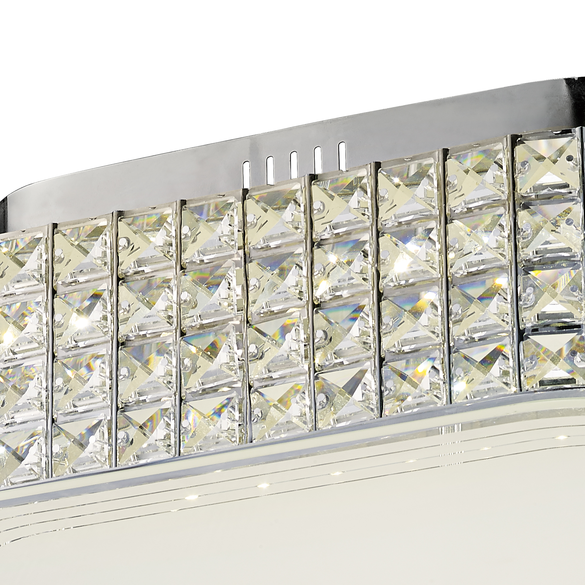 Hawthorne Crystal Ceiling Lights Diyas Ringed & Square Crystal Fittings
